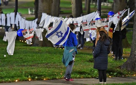 Boston Common lined with reminders of those still kidnapped by Hamas